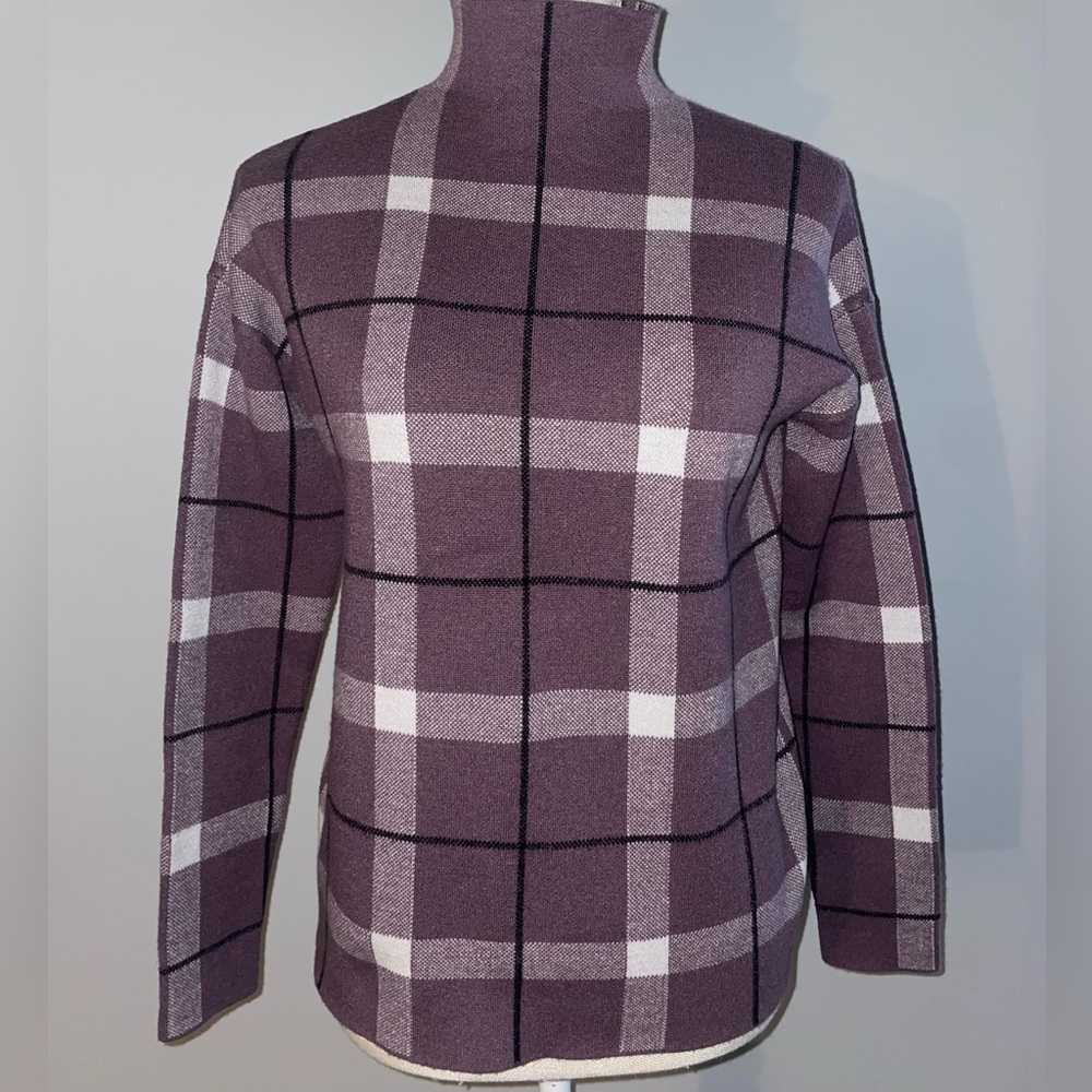 🪻Jones New York Purple Cowl Turtleneck Sweater